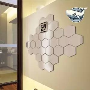 [콩심팥심]우아한 인테리어 육각 아크릴 거울 대형 세트