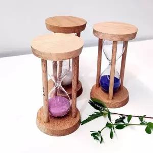 [콩심팥심]디자인 사우나 클래식 우드 원목 5분 모래시계