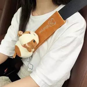 [콩심팥심]귀여운 캐릭터 인형 안전 벨트 자동차 커버 차량 용품