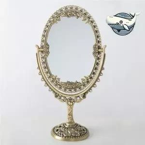 우아한 대형 양면 메이크업 거울 골드 꾸미기 인테리어거울