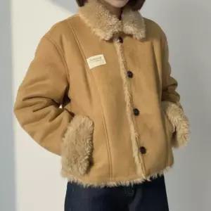 [에이시크]테디 양털 덤블 무스탕 자켓 C25DJK057