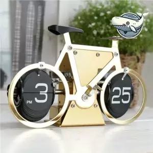 자전거 디자인 플립 시계 세련된 테이블 장식