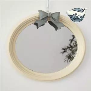 엔틱 리본 장식 벽거울 화장대 대형 메이크업