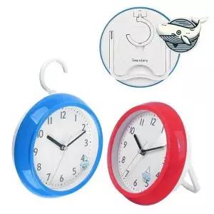 부엌 거치형 원형 욕실 시계 다기능 스탠드