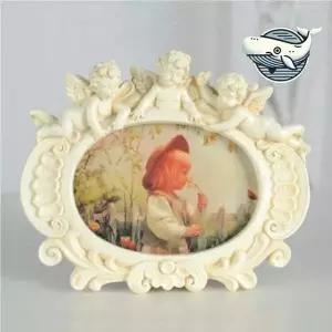 [콩심팥심]로맨틱 엔틱 디자인 아이보리탁상액자 사랑스러운