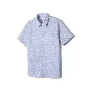 [노티그] 코튼100 컴포트슬림핏 미니프린트 반팔셔츠 블루_OKS2SHCS203B1