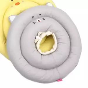 [반려] 고양이 넥카라 강아지 쿠션 핥음방지 그레이 L 깔대기