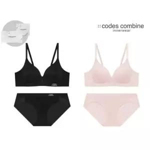코데즈컴바인 이너웨어 로고포인트노와이어 여성SET 2종 BRBP552BKSK 128917
