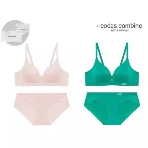 코데즈컴바인 이너웨어 로고포인트노와이어 여성SET 2종 BRBP552SKGR 129112