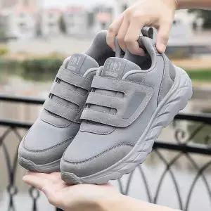 발볼 넓은 시니어 런닝화 신발 운동화 여성 편한 찍찍이 그레이