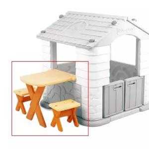 에듀플레이하우스 확장 테이블 연결 스툴 의자 세트 키즈카페 베이비룸 유아놀이터 유아가구 어린이놀이터
