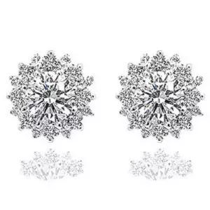 5부 모이사나이트 다이아몬드 다이아 귀걸이 웨딩 발렌티나