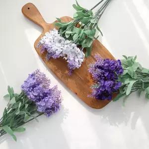 프로방스 라벤더 부쉬 3색 조화 조화꽃 화병 장식 인테리어소품