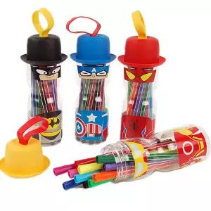 12색 싸인펜+히어로 세트(1p) 캐릭터 12색 사인펜