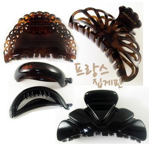 프랑스핀/헤어집게핀/대중소/포인트/올림머리/선물/수입머리핀/파이톤/링/체크/호피/헤어악세서리