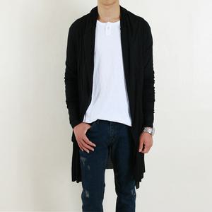 롤프 남성 남자 골지가디건 롱가디건 숄 블랙 검정 간절기 외투 자켓 아우터 긴 국내생산 자체생산품