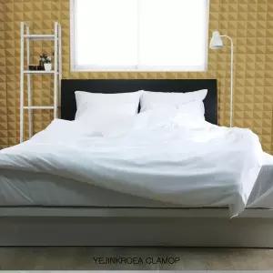 [한국침구예진]호텔침구 클라모프 80수 고밀도 순면 호텔 시트커버 화이트 침대커버