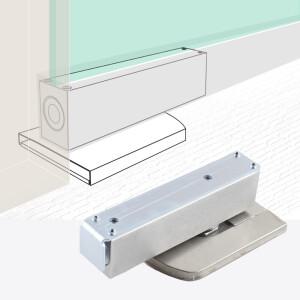 강화도어 플로어 힌지 H바 하나로 강화유리 비매립 노출형