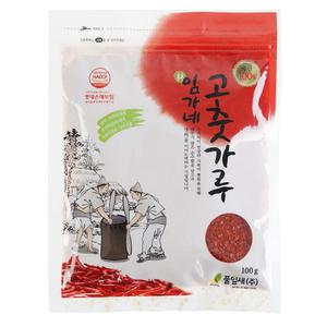 (풀잎새)임가네 고춧가루 100g 국산100% 김장양념 김치 매운양념 햇고추 소포장 고추가루