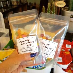 투명 스탠딩 지퍼백 5종 100매