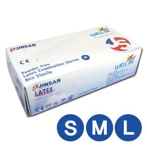 라텍스장갑 S/M/L (노파우더)-진산 (비멸균)