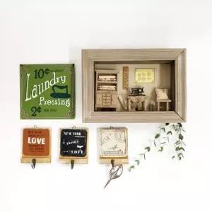 아트박스 컨츄리아이템 코지 브라운 미니어쳐 액자 L