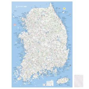 에이든 전국 여행지도 포스터 - 대한민국 한국 우리나라지도 보기 제주 도로 어린이 코팅 관광