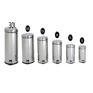 스텐 스테인레스 페달 무소음 종량제 휴지통 쓰레기통 8L 20L 30L 20리터