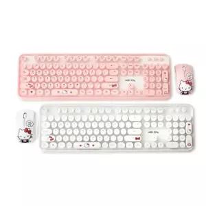 헬로키티 레트로 무선 키보드 마우스 세트