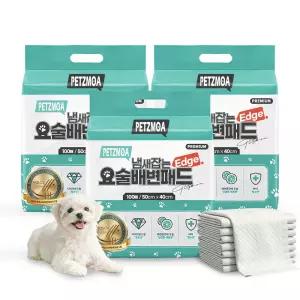 페츠모아 냄새잡는 요술 배변패드 엣지 레몬향, 100개입, 3개