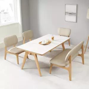 [헤닝] 마이홈 세라믹 원목 낮은식탁 세트 양면세라믹 / 베스트식탁 세트 4인 6인 모음전