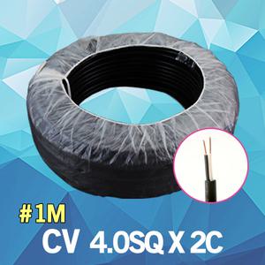 CV 4.0SQ X 2C 1M 단위 옥외용전선 단선 작업선 전기 옥외용 전기선 배선케이블 작업전선 비닐외장케이블