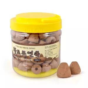 청훈 황토무연쑥 실속형 100개입 뜸 무연쑥 쑥뜸 뜸봉 뜸기 쑥봉 좌훈기