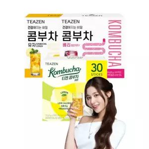 티젠 콤부차 혼합 30스틱입X3박스 (레몬+베리+유자)