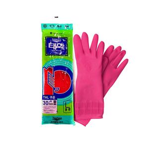 태화 고무장갑 꽃밴 대 핑크 청소 설거지 식당 업소 A211