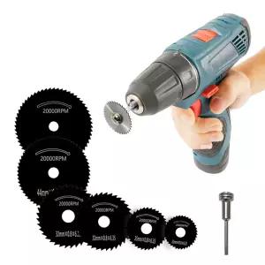 7종 미니톱날 원형 절단 그라인더 드릴 미세 팁쏘 목공용 하이스강 초미니