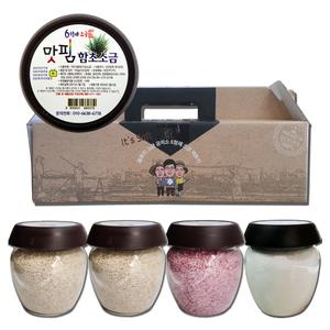 6형제소금 미각세움 선물세트 3호(함초350g 2개+아로니아330g+구운소금420g) 인사 감사 명절 답례품