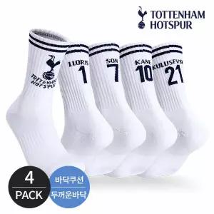 토트넘 쿠션 컴포트핏 넘버 크루삭스 4P_MX