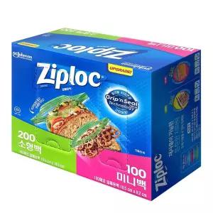 지퍼락 스마트 지퍼백 버라이어티팩 (소형 200매+미니100매)