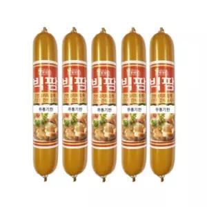 롯데 빅팜 90gx5개 군대 어린이 간식소시지 맥주안주 음식 재료 주전부리 출출할때