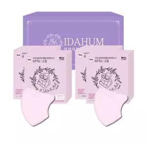 아이다움 KF94 컬러 마스크 핑크 40매 새부리형 초소형 소형 초등생 선물 세트 개별