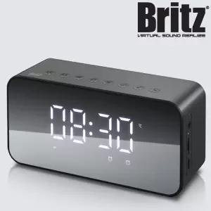 브리츠 BZ-MX2100 블루투스 스피커 5.2v 휴대용 라디오 알람 시계 MP3 TF카드 재생 AUX케이블