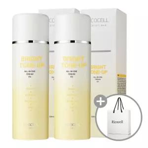 리코셀 퍼펙트 맨 미백 톤업 올인원 크림 150ml 2개 / 매끈 남성화장품 온천수 코튼향 쇼핑백