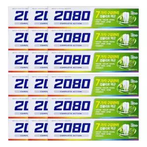 애경 2080 컴플리트액션 치약 허브민트향 120g 3개입 X 6개