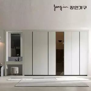 장인가구 단테 슬림 미러 화장대 파우더 붙박이장 30cm