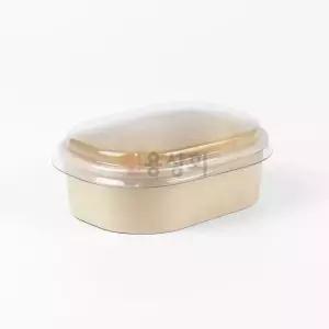 종이도시락 DRP 206B 펄프용기 PET 뚜껑 500세트 샐러드용기