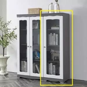 [자르파라]모던 그레이 4단 유리도어 그릇장(40cm) 장식 찬 접시 예쁜 보조 주방 부엌 찬장 엔틱