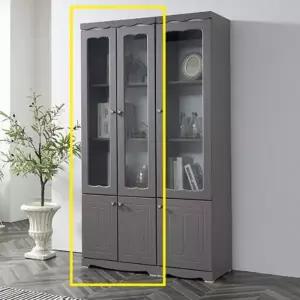 [자르파라]영국모던풍 키큰 도어형 유리 찬장 그릇장 1800 / 정리 보조 수납 가구 접시 엔틱