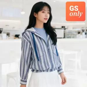 TAGME 린넨 스트라이프 후드 점퍼 4종 택1