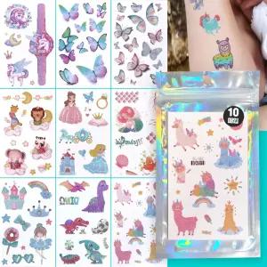 니즈엘 KC인증 글리터 어린이 타투스티커 캐릭터 판박이 반짝이 문신